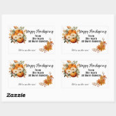 ハッピーサンクスギビング秋/秋ビジネスマーケティング 長方形シール (シート)