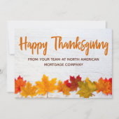 ハッピーサンクスギビング紅葉カスタムビジネス シーズンカード (正面)