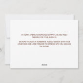 ハッピーサンクスギビング紅葉カスタムビジネス シーズンカード (裏面)