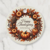 ハッピーサンクスギビング紅葉リース会社 フェイバータグ (正面)