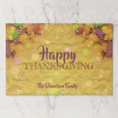 ハッピーサンクスギビング紅葉紙ランチョンマット ペーパーパッド (正面)
