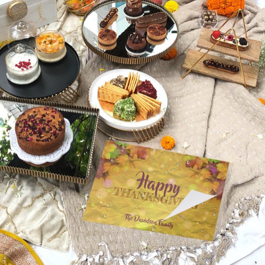 ハッピーサンクスギビング紅葉紙ランチョンマット ペーパーパッド