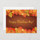 ハッピーサンクスギビング紅葉 シーズンポストカード (正面/裏面)