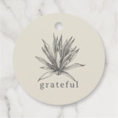 ハッピーサンクスギビング素朴カボチャ感謝祭 フェイバータグ (裏面)