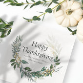 ハッピーサンクスギビング素朴カントリーリーフリース スタンダードカクテルナプキン