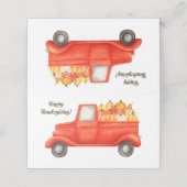 ハッピーサンクスギビング素朴トラック秋ハーベスト プレイスカード (外部開封)