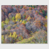 ハッピーサンクスギビング美しいビューオータムフォレスト ラッピングペーパー (フラット)