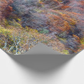 ハッピーサンクスギビング美しいビューオータムフォレスト ラッピングペーパー (角)