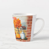 ハッピーサンクスギビング美モダンしい秋 カフェラテマグ (右)