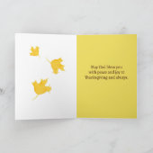 ハッピーサンクスギビング聖なる書物、 経典詩篇紅葉 カード (内部)