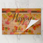 ハッピーサンクスギビング葉メープル紙ランチョンマット ペーパーパッド (折り畳み)