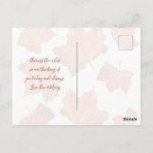 ハッピーサンクスギビング葉レッドズ ポストカード (裏面)