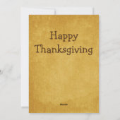 ハッピーサンクスギビング西ターキーカード シーズンカード (裏面)