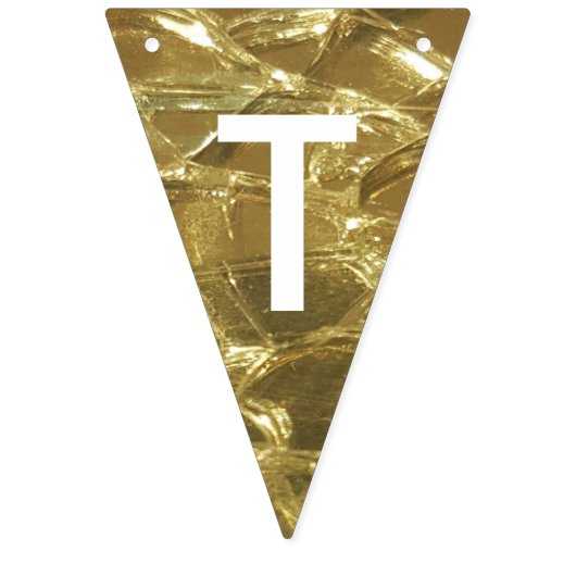 ハッピーサンクスギビング金ゴールドホワイトシャイニーグリッターパーティー バンティングフラッグ (第3の旗)