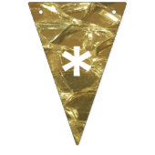 ハッピーサンクスギビング金ゴールドホワイトシャイニーグリッターパーティー バンティングフラッグ (第1の旗)