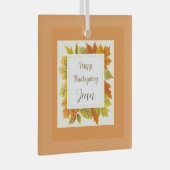 ハッピーサンクスギビング離れオレンジギフトオーナメント ガラスオーナメント (正面右)