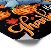 ハッピーサンクスギビング離れマナーPumpkins Flor ポスター (角)