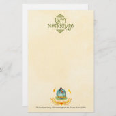 ハッピーサンクスギビング食べターキーのパンプキンパイ 便箋 (正面/裏面)