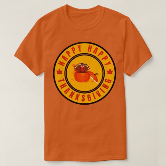 ハッピーサンクスギビング1 Tシャツ (デザイン正面)