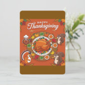 ハッピーサンクスギビング シーズンカード (スタンド正面)