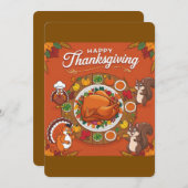 ハッピーサンクスギビング シーズンカード (正面/裏面)
