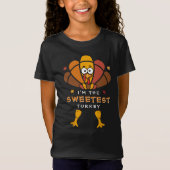 ハッピーサンクスギビング・ターキーのファミリーマッチング・フレンズギビング Tシャツ (正面)