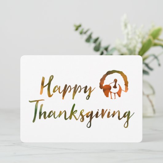 ハッピーサンクスギビング(《写真》ぼけ味灯) 招待状 (スタンド正面)