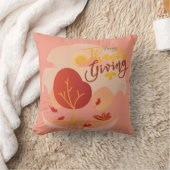 ハッピーサンクスギビング 秋のインテリア モダン ヒュッゲ クッション (ブランケット)