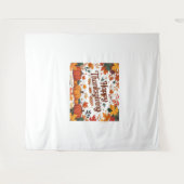 ハッピーサンクスギビング – 秋のカボチャ&紅葉 タペストリー (正面(横))