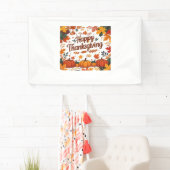 ハッピーサンクスギビング – 秋のカボチャ&紅葉 横断幕 (インサイチュ)