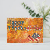 ハッピーサンクスギビング(秋国旗) 招待状 (スタンド正面)