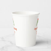 ハッピーサンクスギビング 赤 緑の葉 さくら 名前 ye 紙コップ (右)