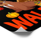 ハッピーサンクスギビングWalrus衣装トルコ秋Leav ポスター (角)