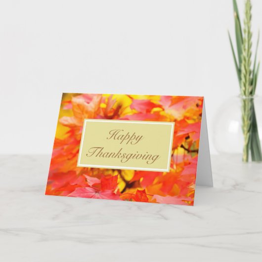 ハッピーサンクスギビングwith紅葉カスタム文字 シーズンカード (正面)