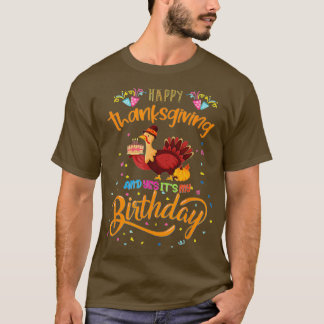 ハッピーサンクスギビングYesそのマイ誕生日トルコ Tシャツ