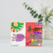 ハッピーサンシャインキャットガーデンパーティー ポストカード (スタンド正面)