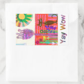 ハッピーサンシャインキャットフラワーガーデン 長方形シール (バッグ)