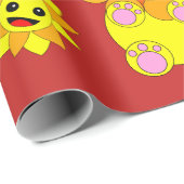 ハッピーサンシャインヒマワリオン子供大人 ラッピングペーパー (ロールコーナー)