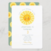 ハッピーサンシャインファーストトリップ誕生日招待状