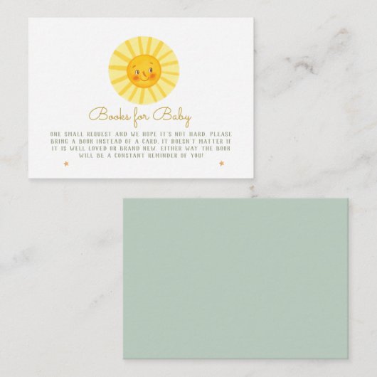 ハッピーサンシャインベビーブックベビーエンクロージャカード エンクロージャーカード (正面/裏面)