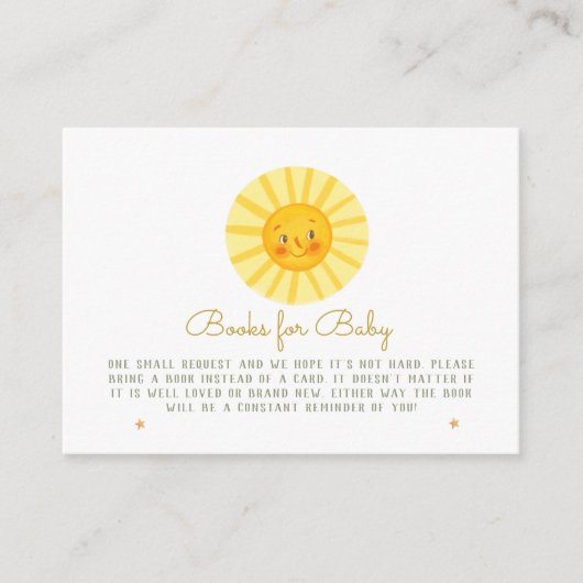 ハッピーサンシャインベビーブックベビーエンクロージャカード エンクロージャーカード (正面)