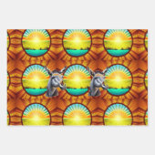 ハッピーサンシャインロバ ラッピングペーパーシート (正面3)