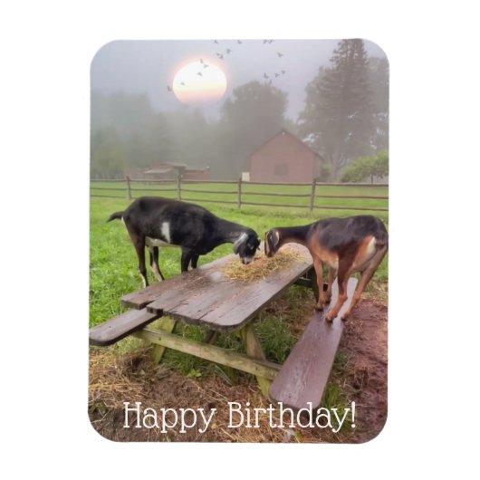 ハッピーサンセットヤート誕生日 マグネット (縦)