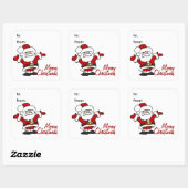 ハッピーサンタギフトラベルシール スクエアシール (シート)