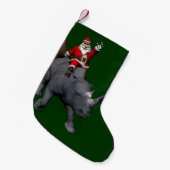 ハッピーサンタクロスオンライノサイ スモールクリスマスストッキング (正面 (吊り時))