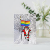 ハッピーサンタクロースがゲイの権利を支持 シーズンポストカード (スタンド正面)