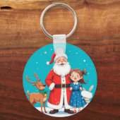 ハッピーサンタクロースと雪女 キーホルダー (正面)