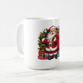 ハッピーサンタクロースのクリスマス コーヒーマグカップ (正面左)