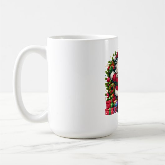 ハッピーサンタクロースのクリスマス コーヒーマグカップ (左)