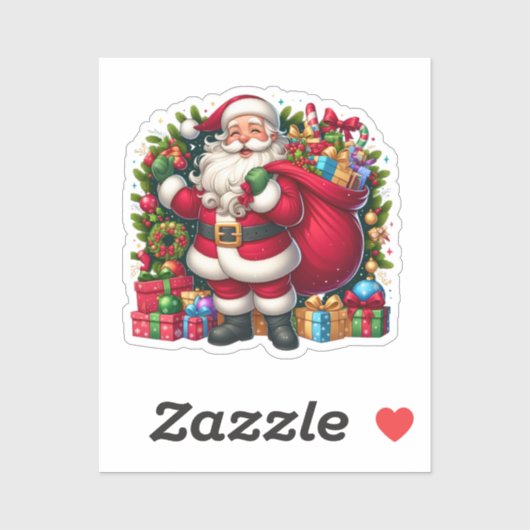ハッピーサンタクロースのクリスマス シール (シート)